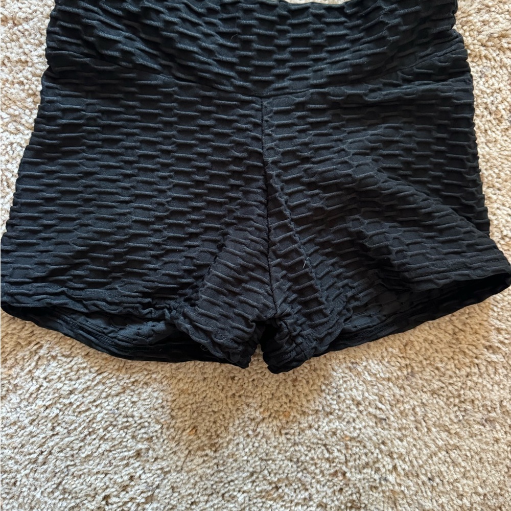 Tik Tok Black Women's Textured Shorts